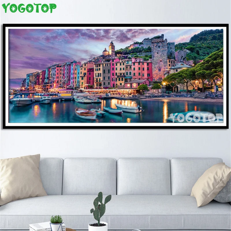 

5D DIY Diamond Painting City Rhinestones Pictures Full Square Round Diamond Embroidery Landscape Handicrafts YY5953