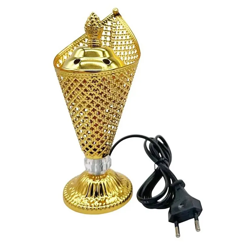 Фото Электрическая металлическая бахурница AT19-Plug-In для нагрева бахура/уда, для дома, офиса, йоги, спа, ароматерапии, декора, с вилкой стандарта ЕС №1