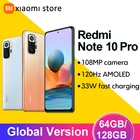Смартфон Xiaomi Redmi Note 10 Pro, 6 ГБ 64 ГбГлобальная версия ГБ, камера 128 МП, процессор Snapdragon 732G, экран AMOLED 120 Гц