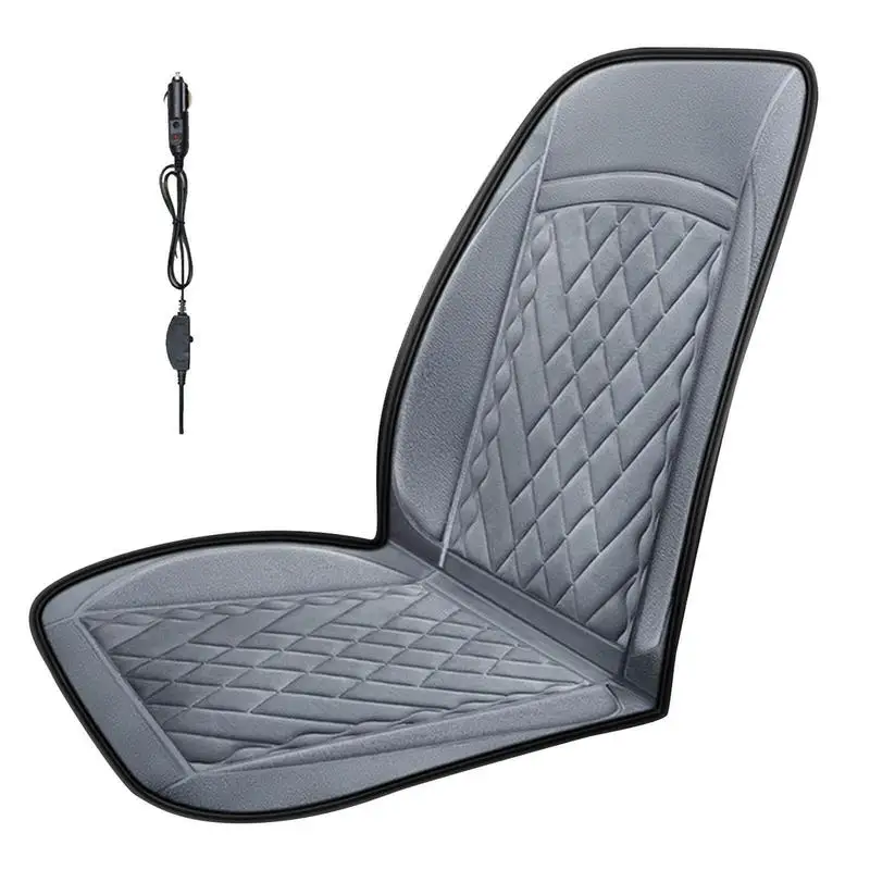 

Heating Car Seat Cover Universal Seat Cushion For 12V Cars In Cold Days Flannel Seat Covers With Non-Slip Bottom Fits Most