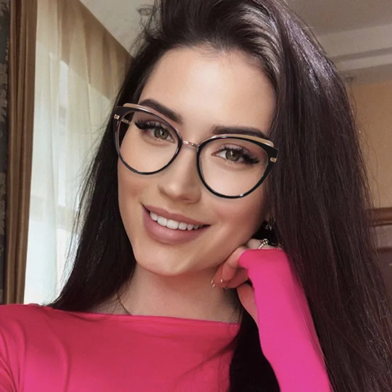 

Fashion Tendy Blue Cutting Women Reading Glasses Simple Design and Comfortable to Wear with TR90 Material When Using Compute