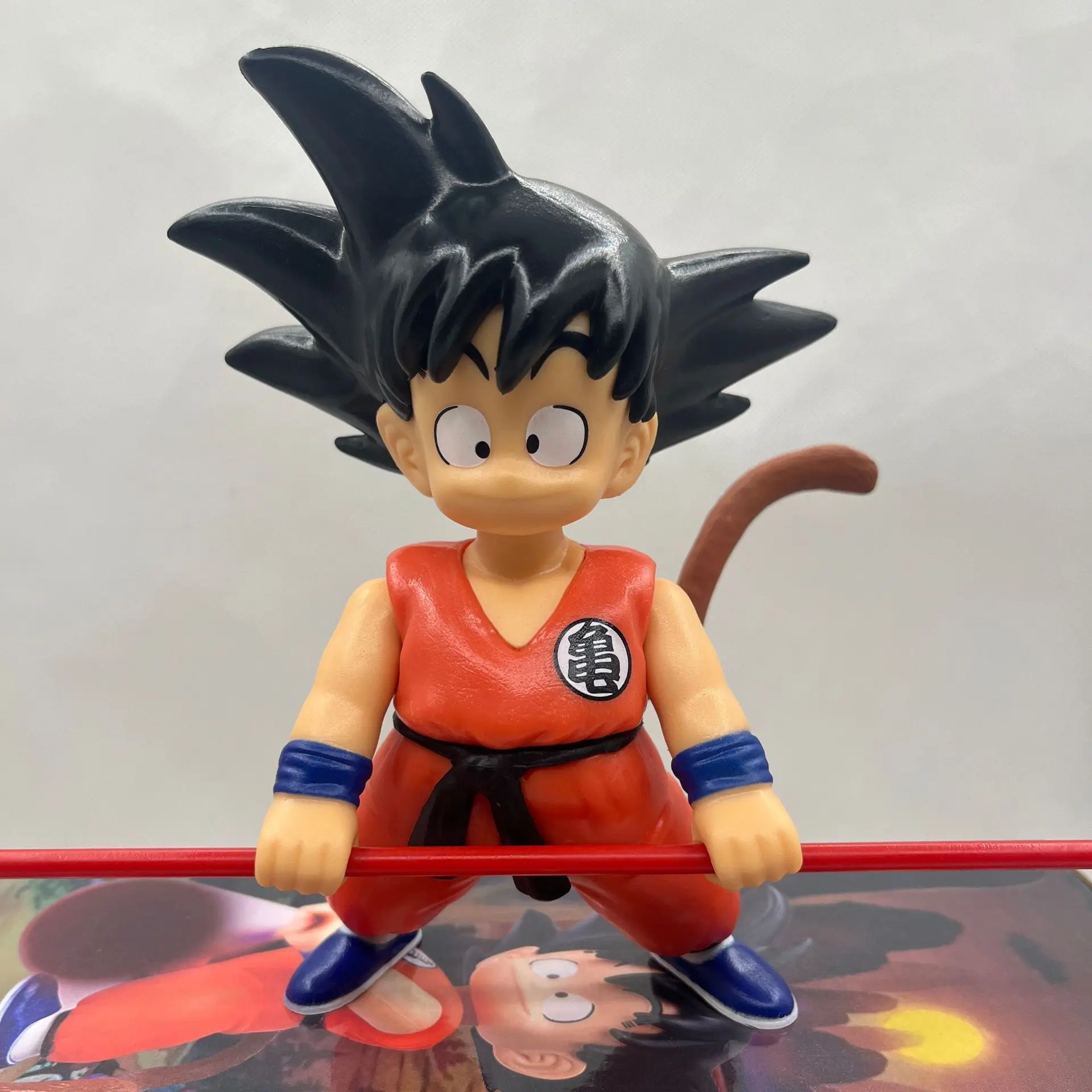16CM Dragon Ball Anime Figure Son Goku Young Standing Figurine Collection PVC Model Statue Cake Car Ornaments Doll Child Toys