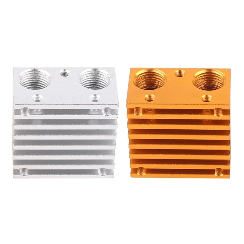 

2023 New Metal Upgraded DIY Extruder Aluminum Block Single-head Extrusion Two-colorNozzle Heat Sink for E3D 1.75mm Filaments