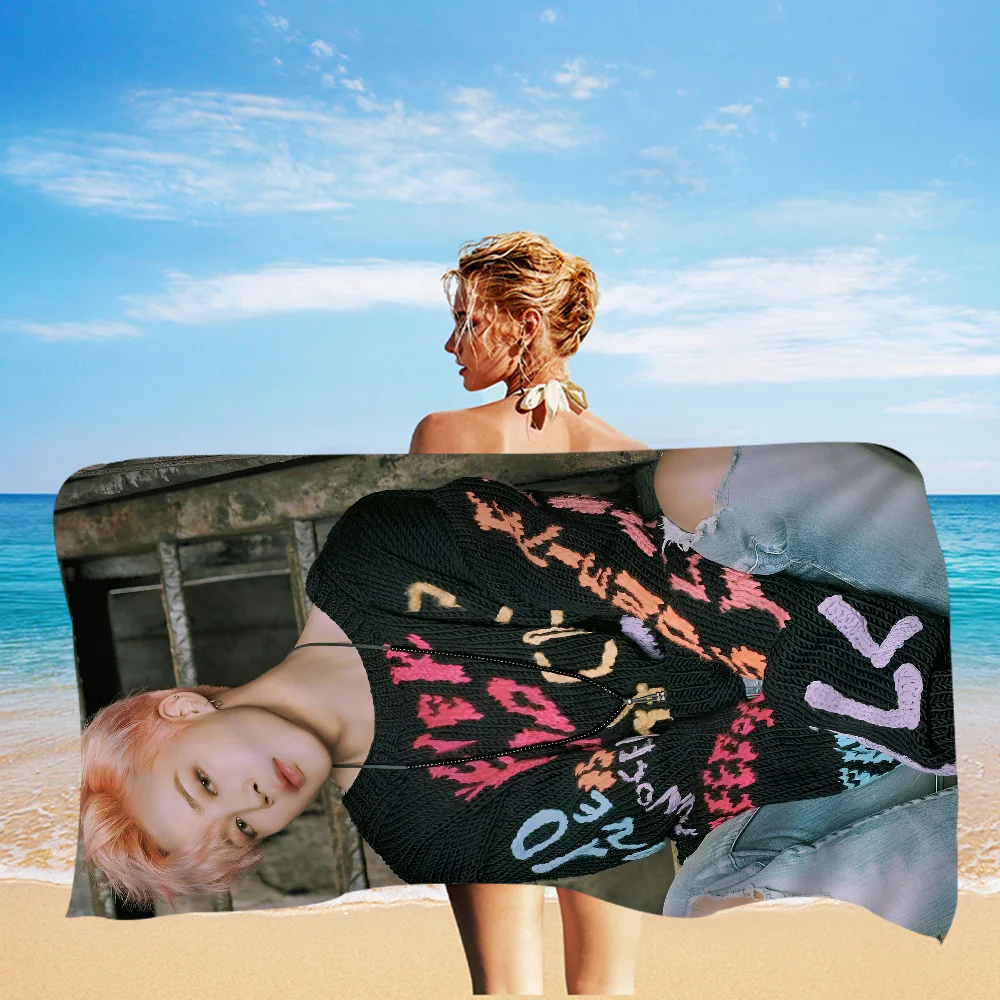 P-Park-JiMin Пляжное Полотенце Из Микрофибры Быстросохнущее Мягкое Впитывающее