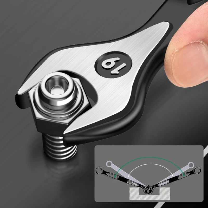 Ключ двойного назначения с трещоткой двуглавый ключ цветками сливы 8-32 мм Прямая