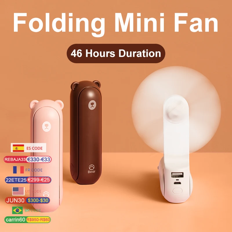 

Xiaomi JISULIFE handheld fan mini fan USB fan rechargeable fan 4800mAh silent fan, easy to carry and store when going out.