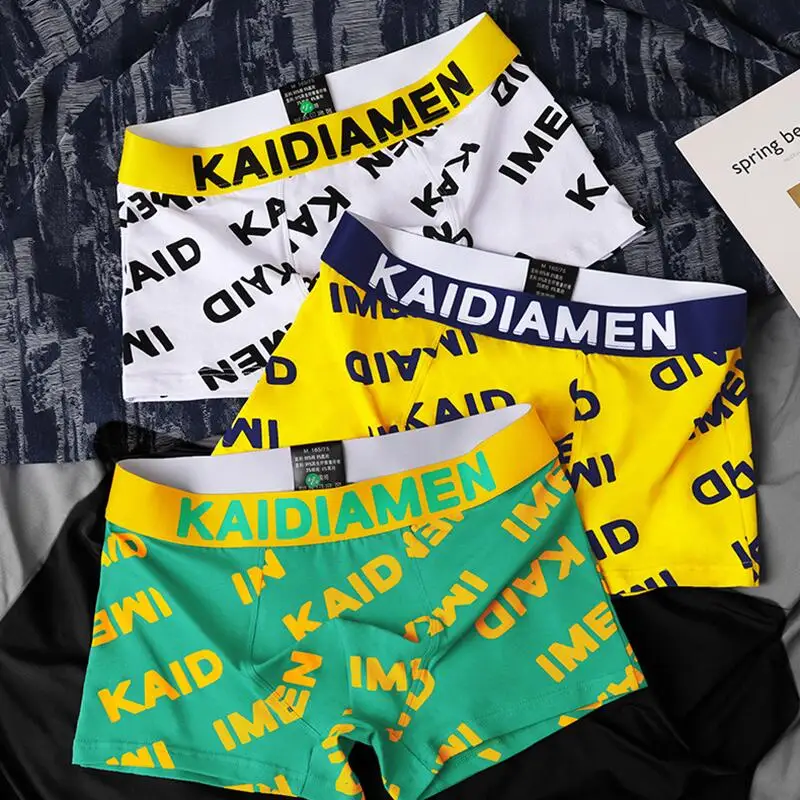 

Trendy Men's Underwear Boxer Briefs Thin Elastic Waistband Men Panties Cotton Male Boyshort Homewear Classic Man Underpants