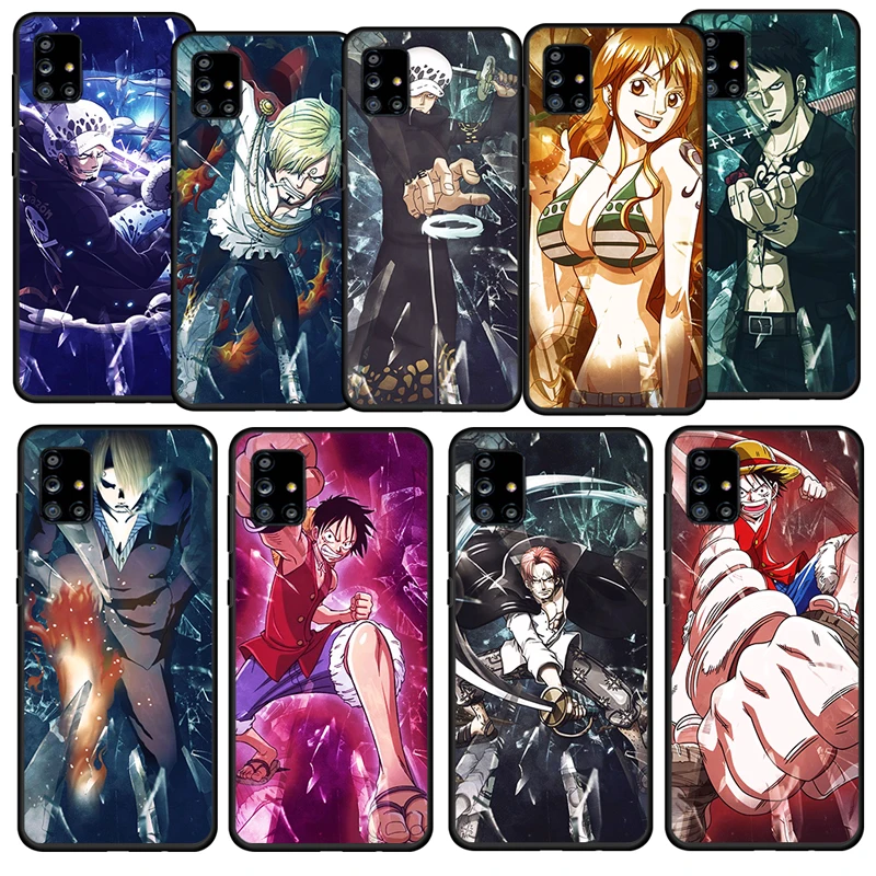 

ONE PIECE Oil Painting For Samsung Galaxy A52S A72 A71 A52 A51 A12 A32 A21S 4G 5G Fundas Soft Black Phone Case Cover Capa Coque