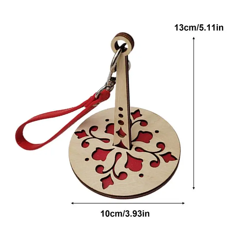 Держатель для вязания крючком из пряжи с кожаным ремешком