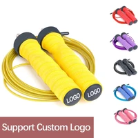 heavy speed skipping rope crossfit adjustable wire jump rope with extra cable ball bearings anti slip handle home exercise slim