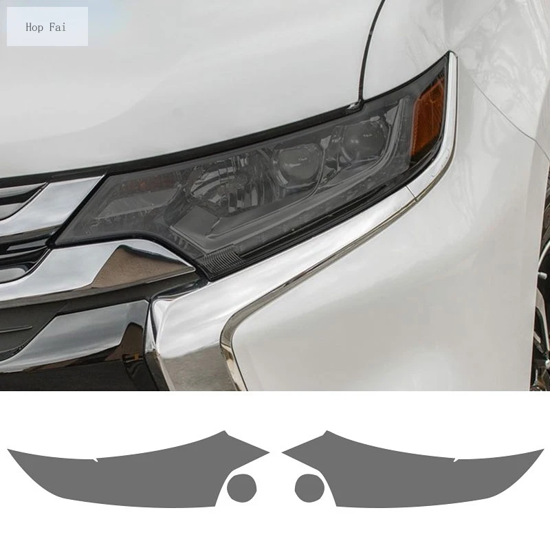 

2 шт., прозрачные ТПУ наклейки для передней фары автомобиля Mitsubishi Outlander 2015-2020