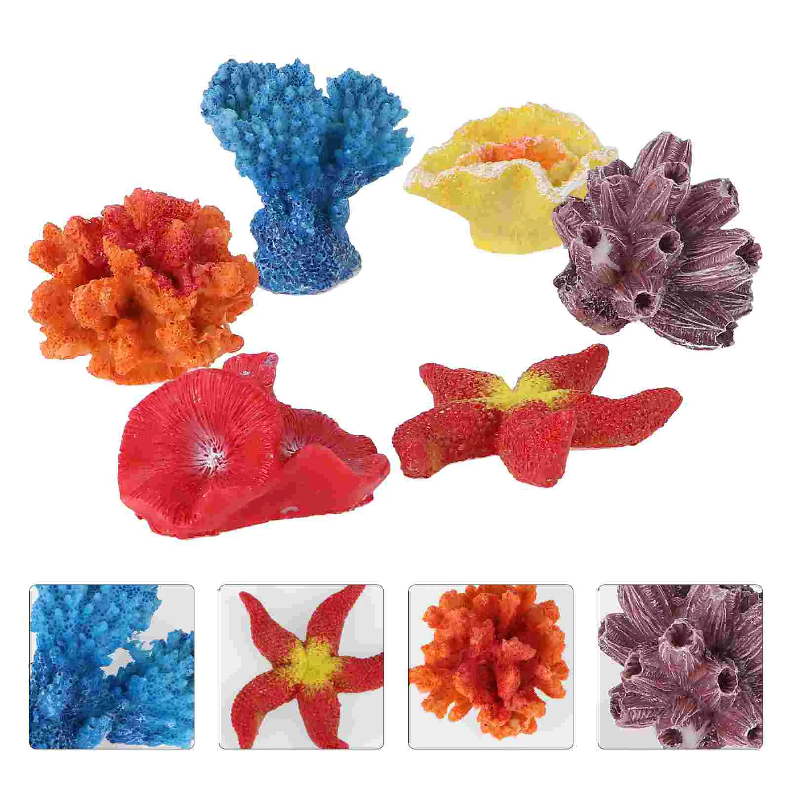 

6PCS Fake Coral for Aquarium Aquarium Decor Tank Decorations Decorations for Tank Fake Coral