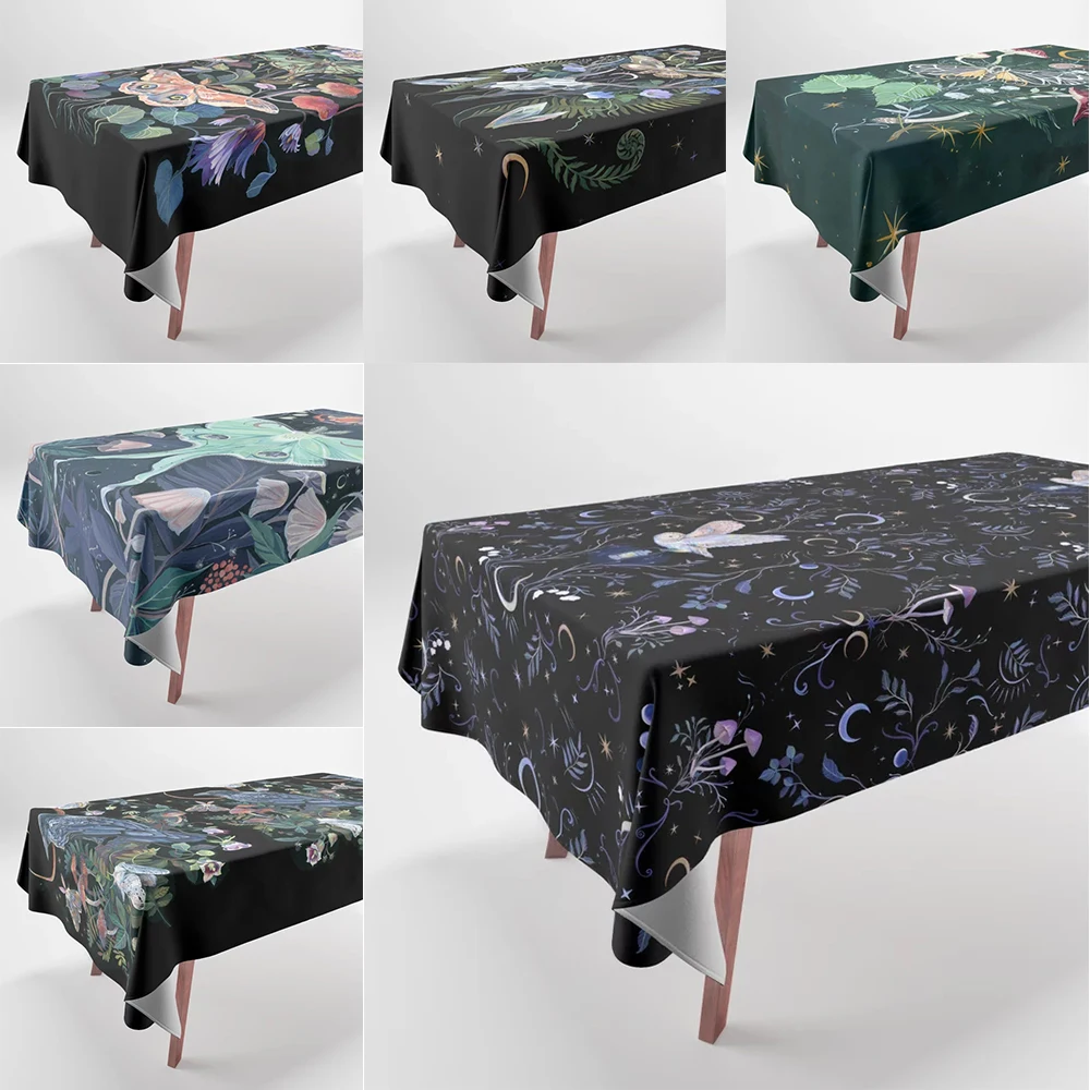Темная серия непрерывной печати домашняя скатерть для стола кухонная Обложка |