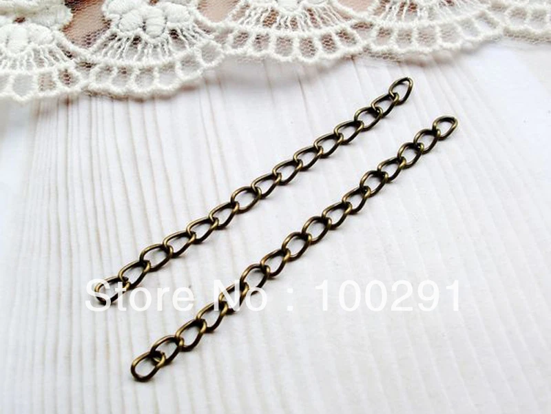 

1000Pcs/lot 6.5*0.3cm Antque Bronze Necklace Bracelet End Connector Link Extender Chain