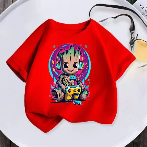Детская Хлопковая Футболка С Короткими Рукавами Из Аниме-фильма Guardians Of The Galaxy Топ
