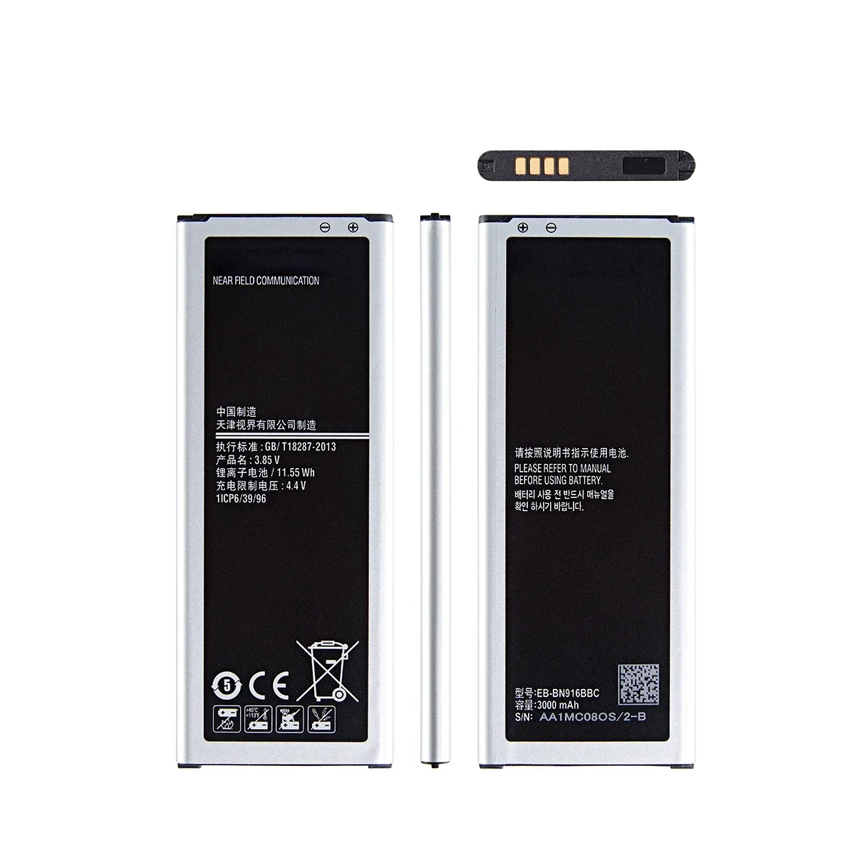 Совершенно новый аккумулятор EB-BN916BBC 3000 мАч для Samsung Galaxy ПРИМЕЧАНИЕ 4 N9100 N9106W N9108V