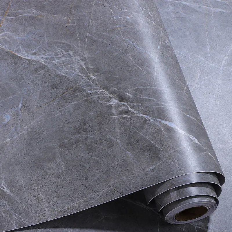 

Self Adhesive Gray Matte Marble Sticker Kitchen Waterproof Wallpaper Bathroom Wall Sticker Thickened Decorative Rock board