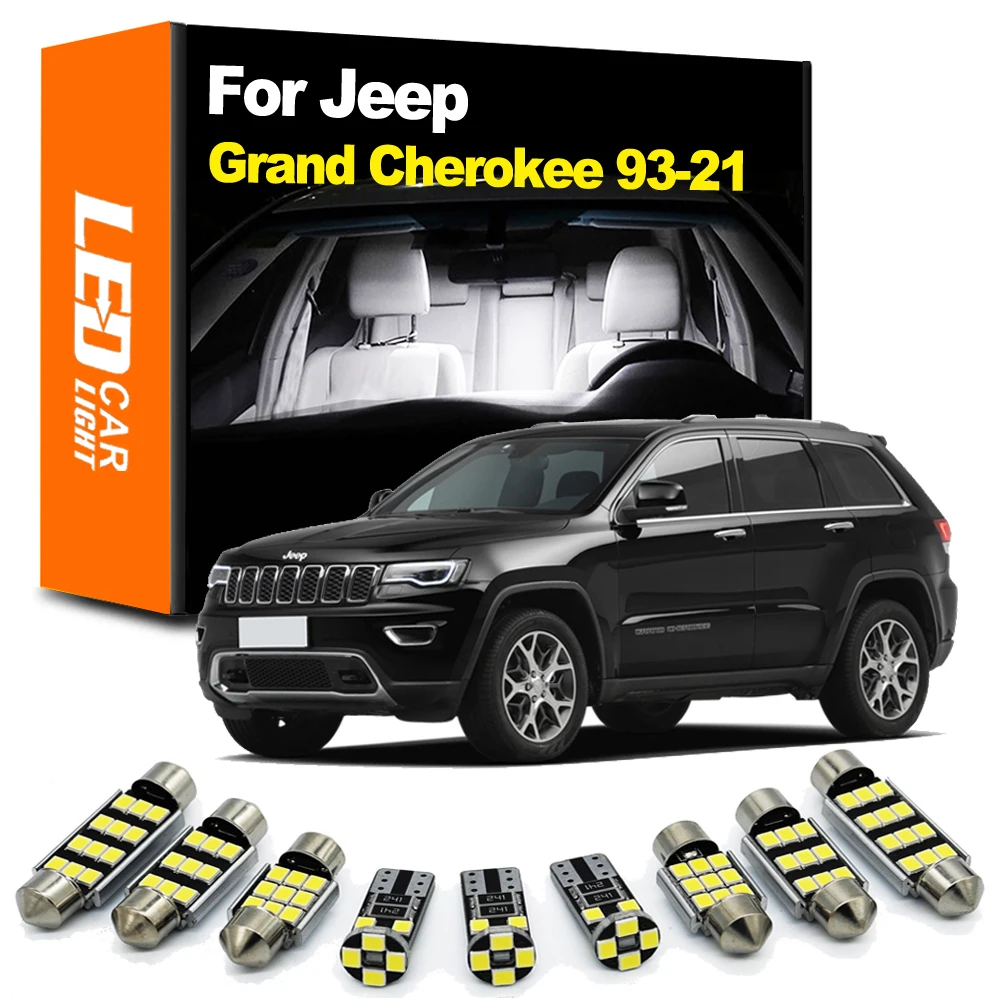 

Zoomsee Interior LED For Jeep Grand Cherokee ZJ WJ WK WK2 1993-2017 2018 2019 2020 Canbus Car Bulb Dome Map Reading Light Kit