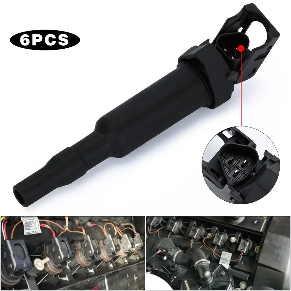 

6 Pieces Ignition Coil Pack 12137550012 12138647689 Fit for 328Xi 528i