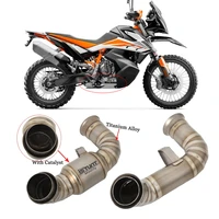 for ktm duke 790 890 adventure r rally 2018 2022 motorcycle exhaust escape system titanium alloy mid link pipe catalyst delete