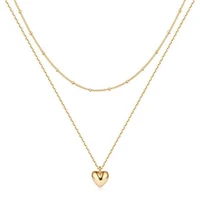tiny heart necklace for women short chain heart pendant necklace gift ethnic bohemian choker necklace wholesale
