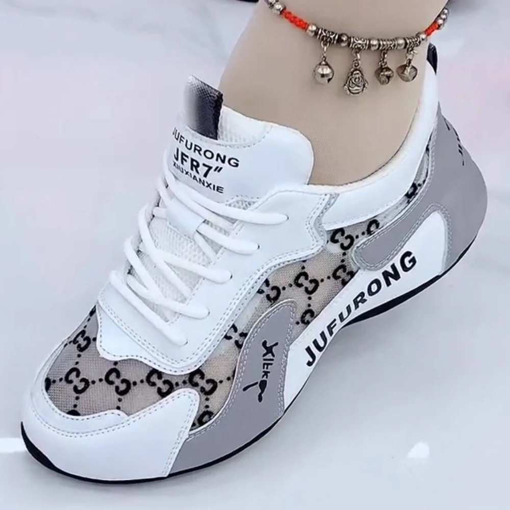 

Women's Casual Sneakers Print 2023 Fashion Breathable Mesh Lace Up Sports Shoes for Women Vulcanize Shoes Zapatos Para Mujeres