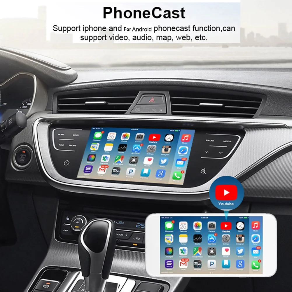 

Car Wired To Wireless Car Player Dongle Box With Screen Carplay Plug And Play In-vehicle Bluetooth Connection