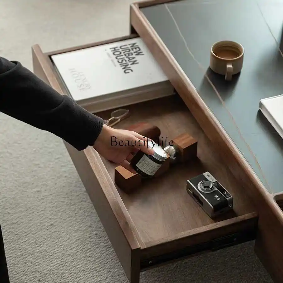 Североамериканский журнальный столик из черного ореха современный простой