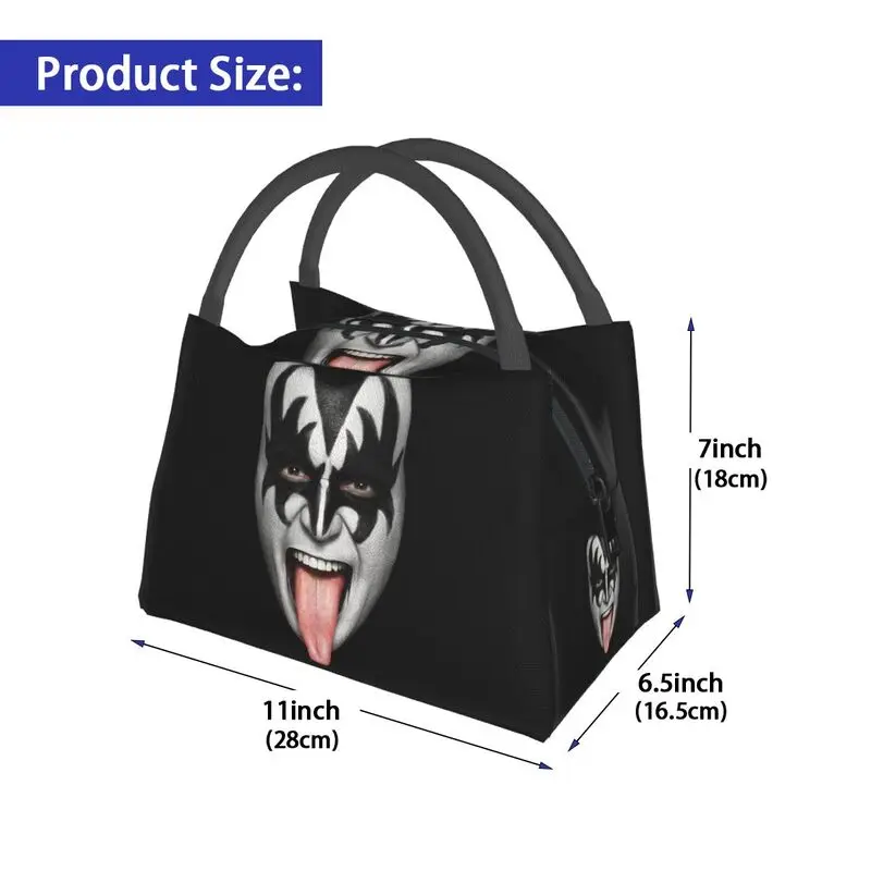 Изолированная сумка-тоут для ланча Gene simмонс Поцелуй демона женщин многоразовый