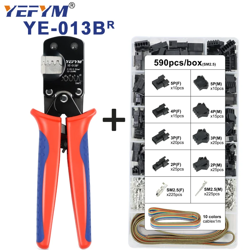 

XH2.54/PH2.0/ZH1.5/SH1.0 Инструменты для обжима клемм JST DuPont YE-013BR Плоскогубцы DuPont 2,0/2510 Ремонт проводов 0,03-0,5 мм2/32-20AWG