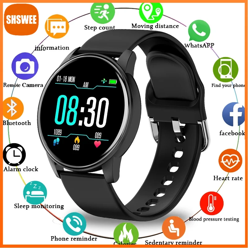 

For Xiaomi Huawei Smart Watch Men Full Touch Screen Sport Fitness Watch Waterproof Bluetooth For Android Ios Smartwatch Men