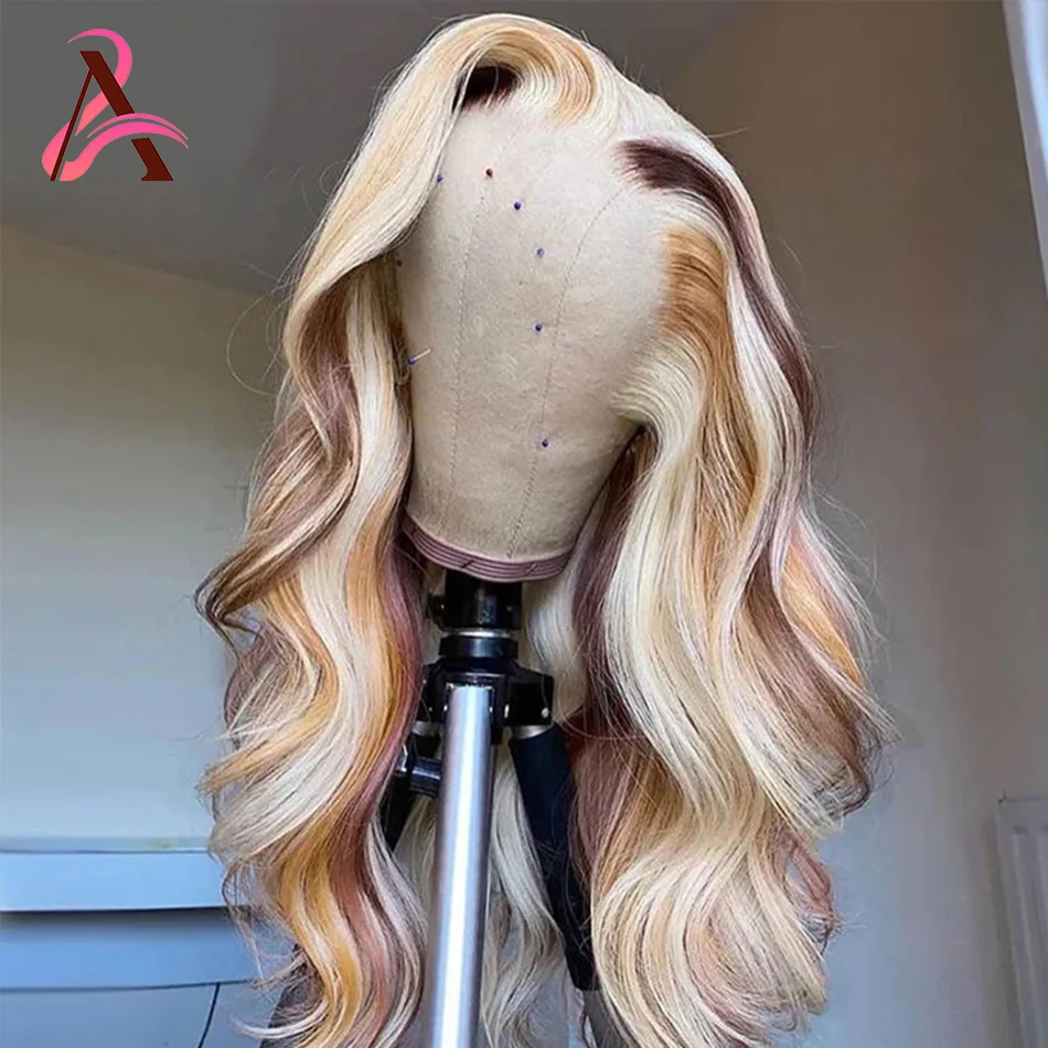 Женский длинный вьющийся парик из натуральных волос HD Body Wave 4/613 размеры в