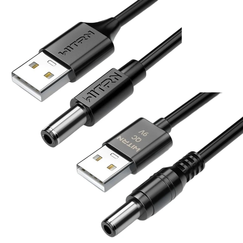 

USB-A QC3.0 Male to DC5.5x2.5mm 9V 12V Devices Charging Cable Power Cord 1.2M Drop Shipping