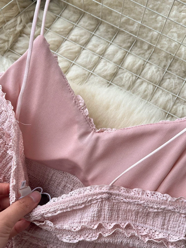 Женский костюм-двойка с кружевной вставкой элегантный топ в стиле пэчворк