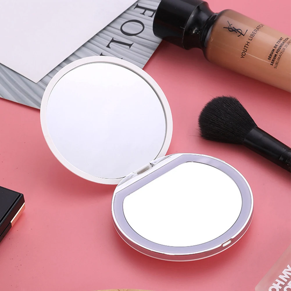 

Портативное трехскоростное складное зеркало для макияжа со светодиодный Ной подсветкой, 1 шт.