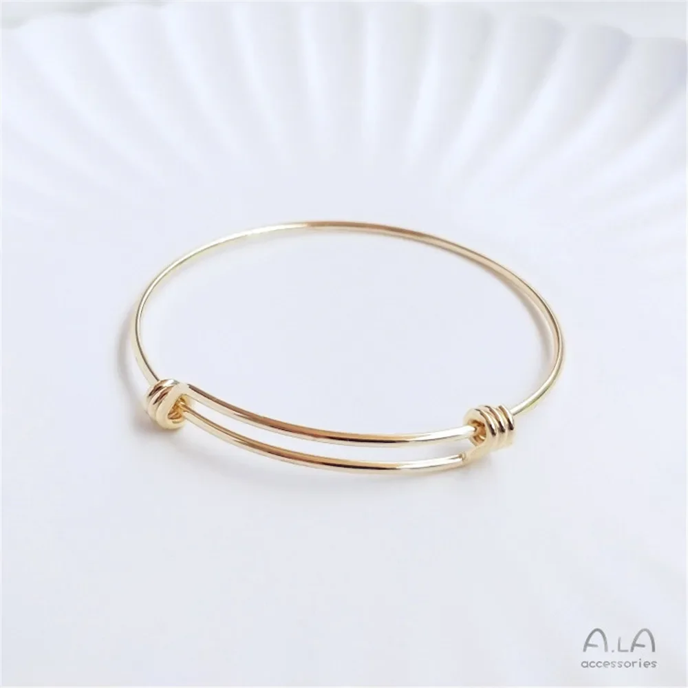 14-каратный позолоченный браслет сделай сам регулируемое кольцо на руку