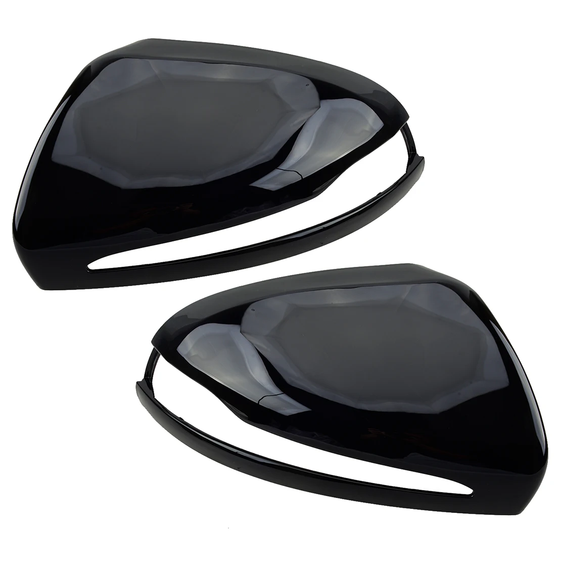 

A3170436 2Pcs Car Rearview Mirror Cover Cap A3170435 LHD Glossy Black Fit For Mercedes Benz C GLC S E Class W205 X253 W222 W213