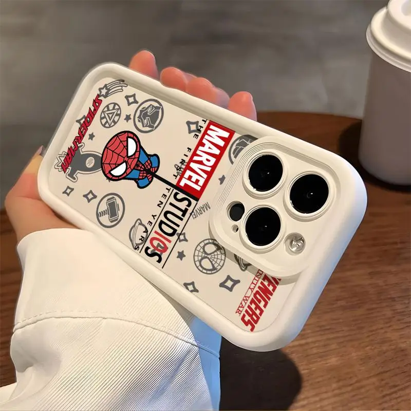 phone cases for Apple iPhone 15 13 14 12 11 Pro Max XS 7 XR 14Plus 8 X Angel Eye Ladder funda Cover Steve Rogers Cartoon IronMan