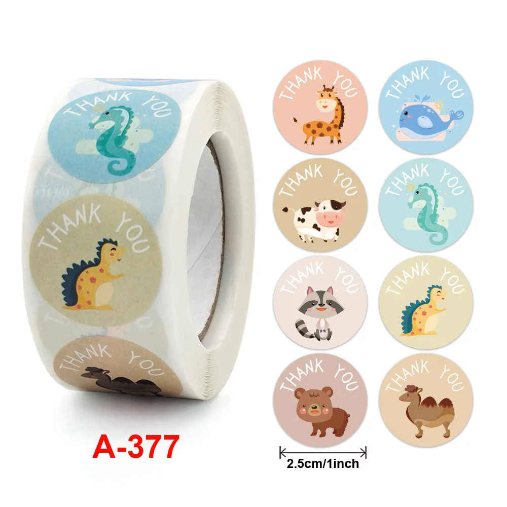 

500 шт., детские наклейки «Мультяшные животные»