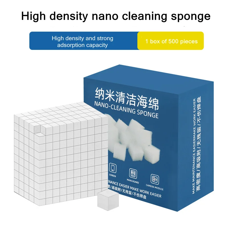 

TE-P3 нано-чистящая губка, 500 шт., для деглейки экрана мобильного телефона/камеры/печатных плат, очиститель паяльного масла, инструмент для протирки пыли