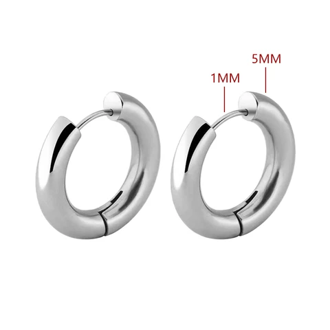 Серьги-кольца из нержавеющей стали