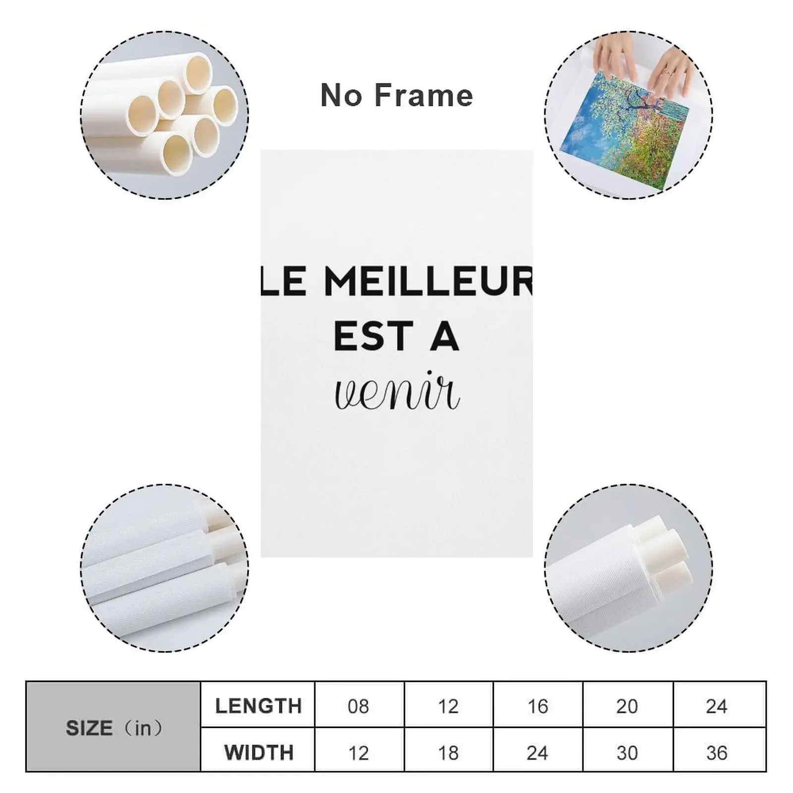 Le Meilleur est a risk - The Best is yet to Come Холст Картина Настенное украшение Рамка Декор комнаты
