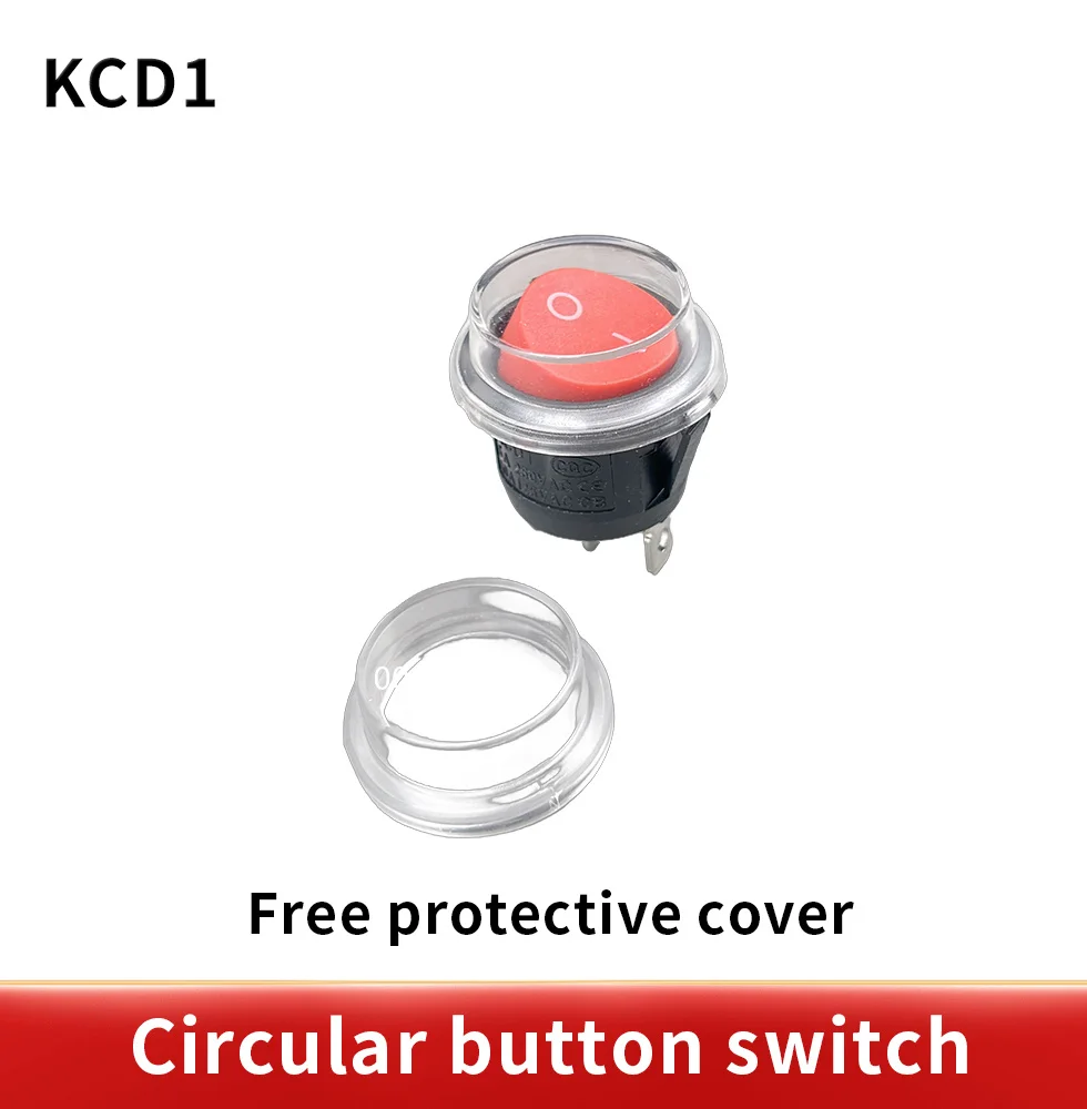 

Кнопочный выключатель KCD105 красный черный