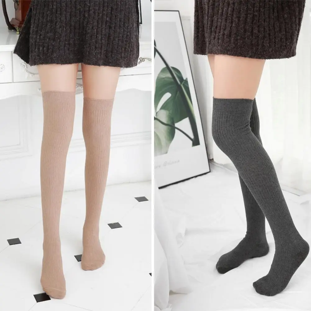 

Popular Women Stockings Thigh High Anti Pilling Spring Autumn Sexy Women Long Tube Socks Female Lady Stockings for Student