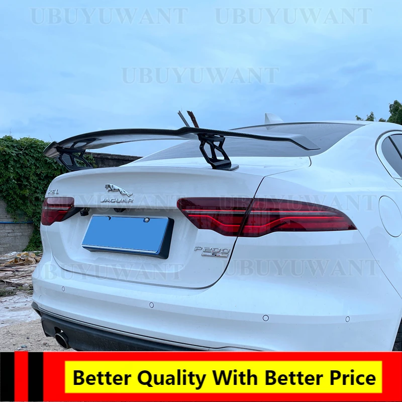 

Спойлер из углеродного волокна для заднего багажника автомобиля, спойлер для Jaguar XE XEL, высококачественный спойлер из АБС-пластика 2012 2013 2014 ...