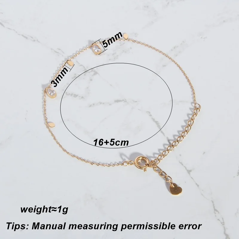 Лучший подарок LESIEM позолоченные браслеты для девушки и маленькие в форме капли
