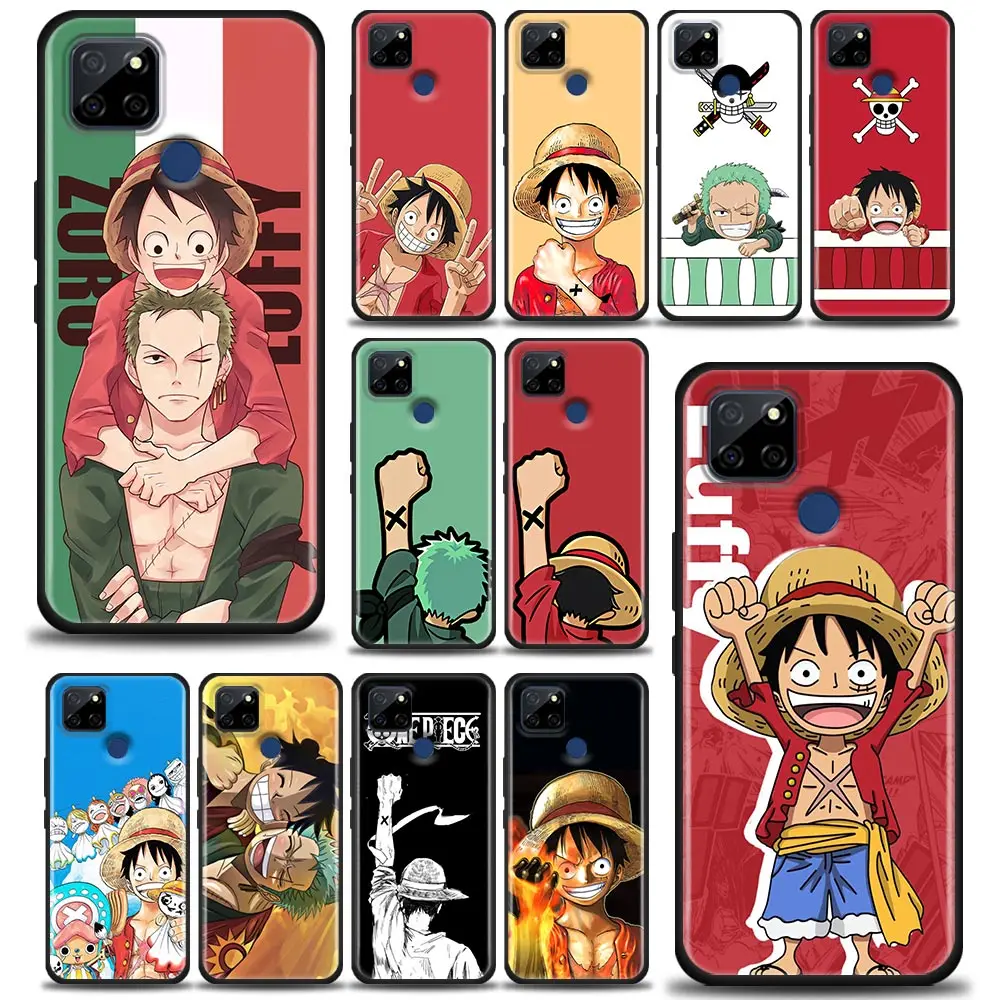 

ONE PIECE Anime For Realme C1 C2 C21Y C25 C12 Cases Silicone Back Cover Luffy Zoro Phone Case For OPPO Realme GT GT2 Neo2 Coque