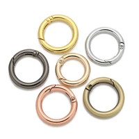 5pcs 25mm 28mm open spring ring buckle keyring key chains never fade round split ring key rings for bag jewelry finings