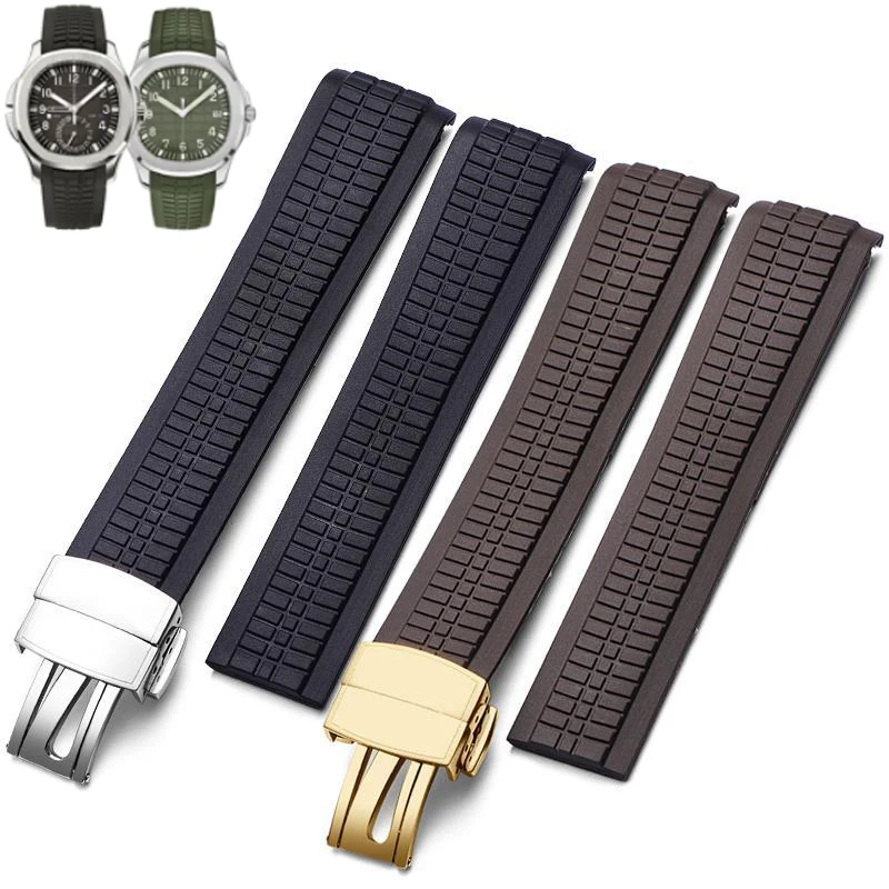 

Watch Band For Patek Philippe 5164A 5167A 5168A Silicone Aquanaut Bracelet Curved End Soft Rubber Watch accessories Strap 21mm
