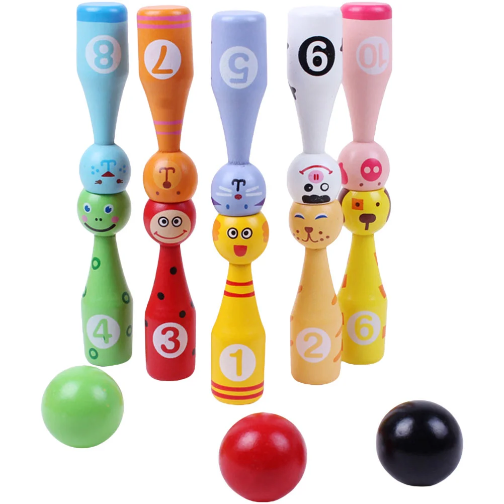 

Bowling Kids Set Game Toykit Children Backyardgames Pinsaccessory Ballsinteractive Inflatable Travel Pin Plasticfamily Lawnparty